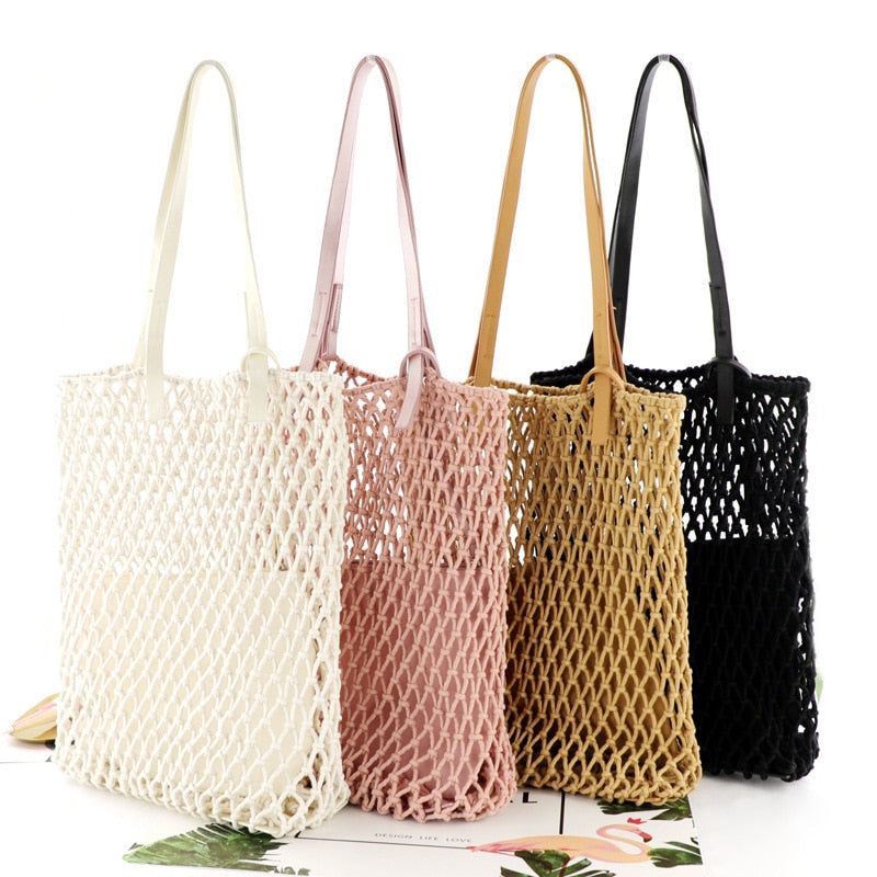 SAC A BANDOULIÈRE EN FILET TISSE - BOSSOUASHOP