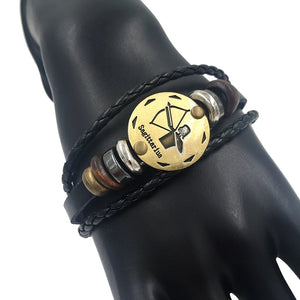 BRACELET EN CUIR 12 CONSTELLATIONS