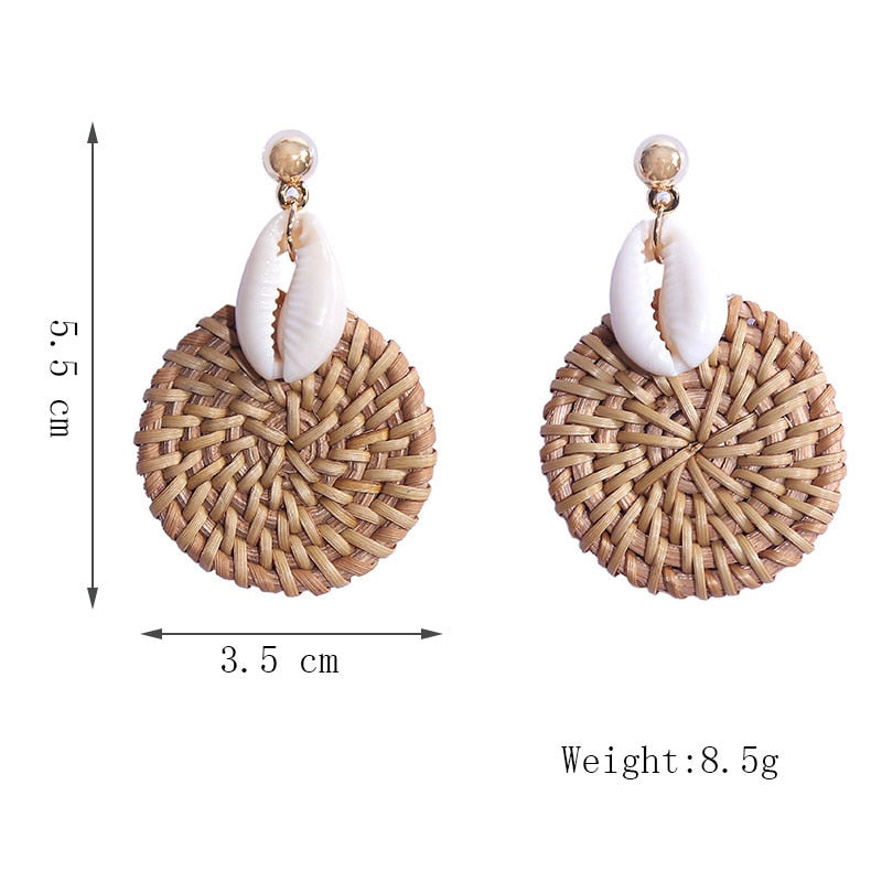 BOUCLES D'OREILLES EN FORME DE COQUILLE NATURELLE