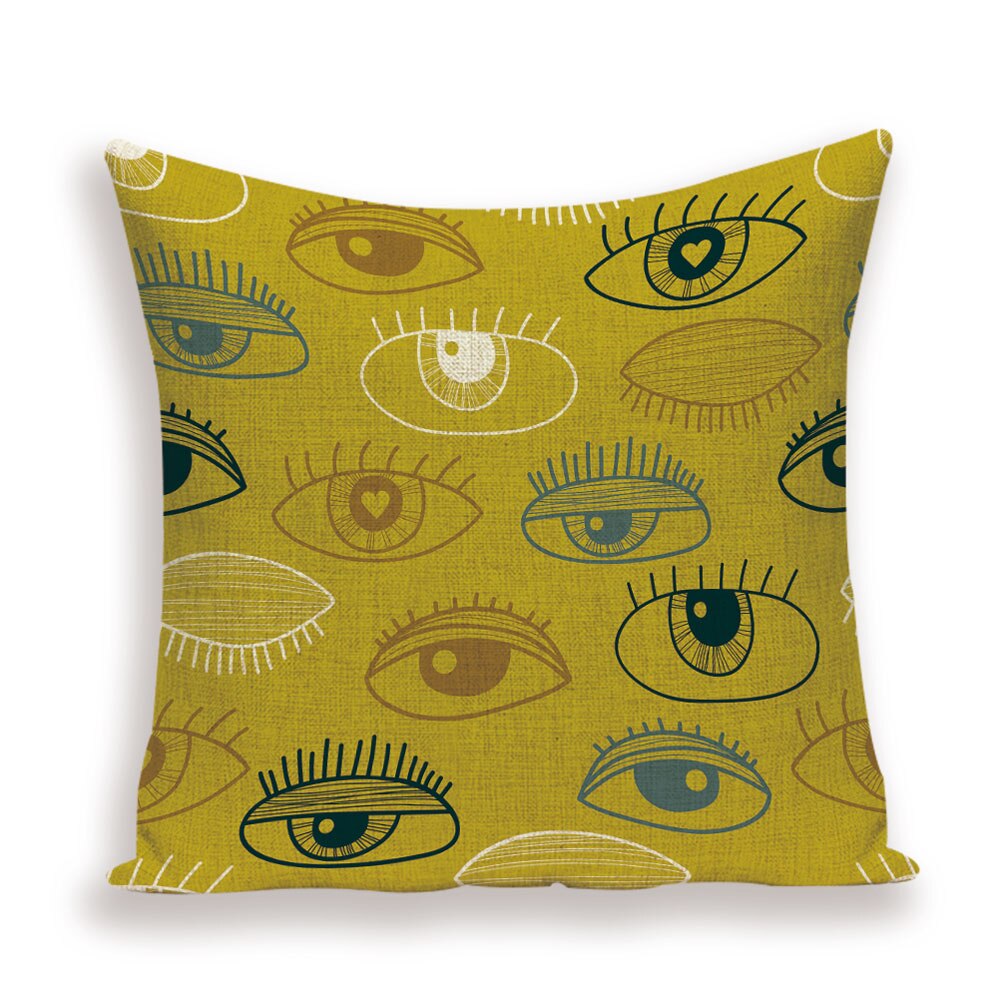 ABSTRACT CUSHION COVER, GEOMETRIC PATTERNS. 