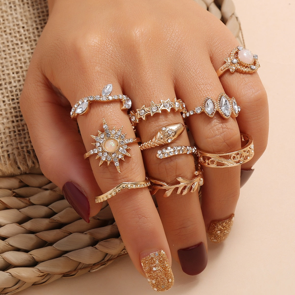 ENSEMBLE DE BAGUES BOHO