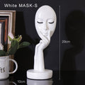 ABSTRACT RESIN MASK FIGURINES