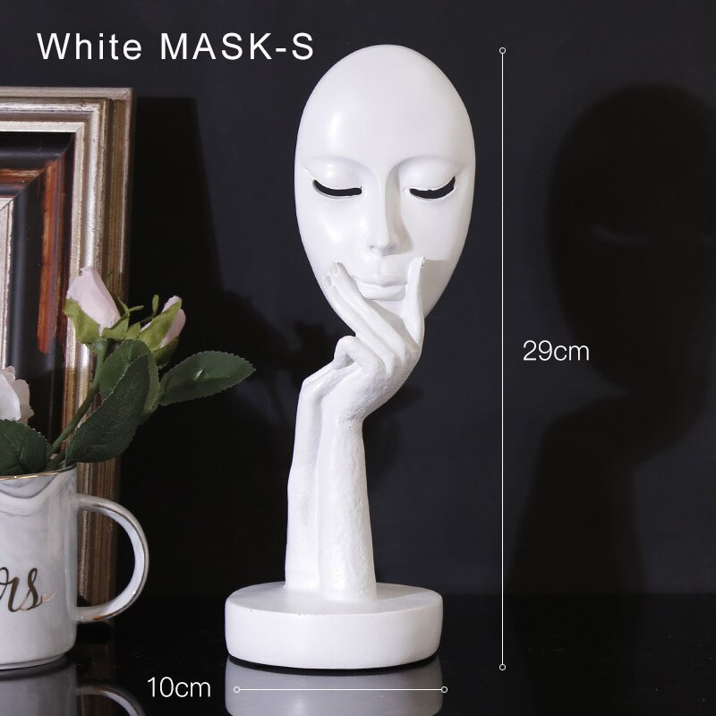 ABSTRACT RESIN MASK FIGURINES