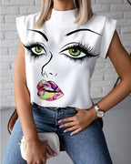 LIP PRINT BLOUSE 
