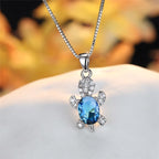 COLLIER DE TORTUE EN PIERRE ARC-EN-CIEL