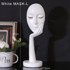 ABSTRACT RESIN MASK FIGURINES