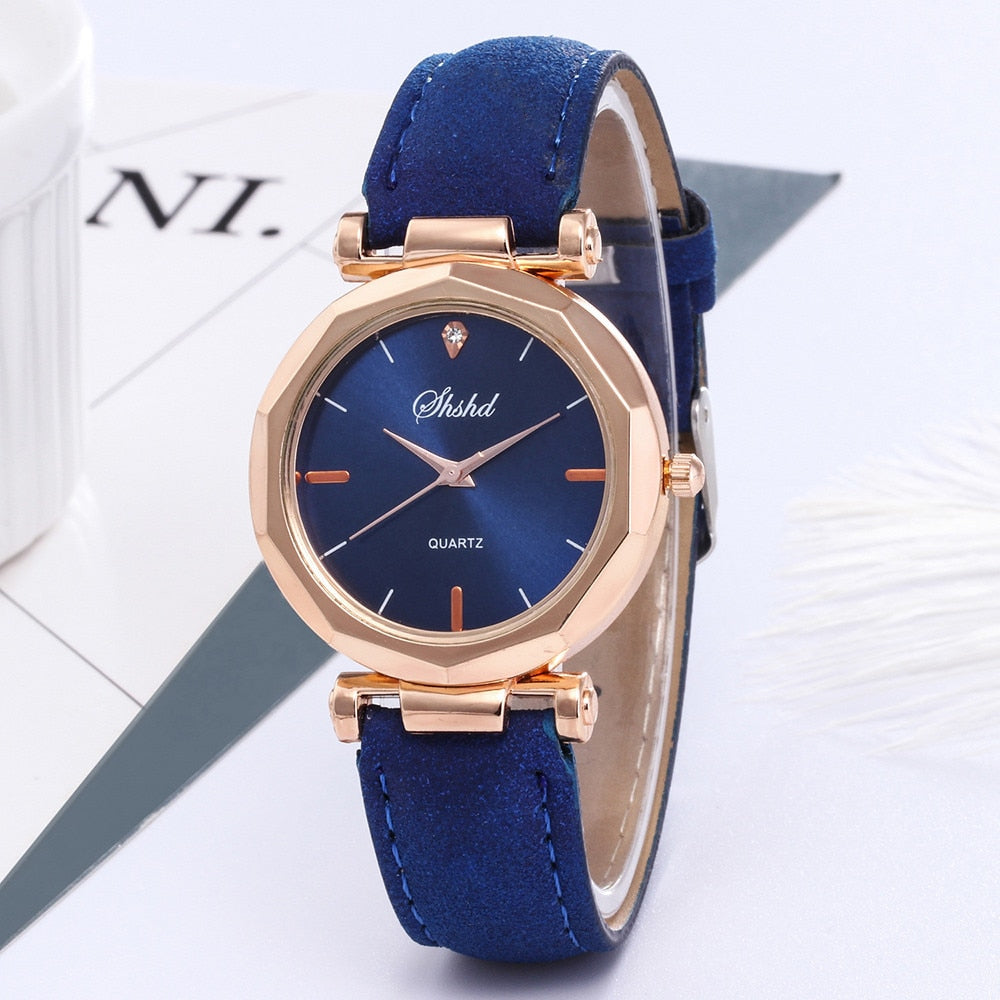 MONTRE-BRACELET EN CUIR ET CRISTAL POUR FEMMES - BOSSOUASHOP