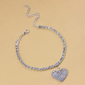 BRACELET DE CHEVILLE EN STRASS - BOSSOUASHOP