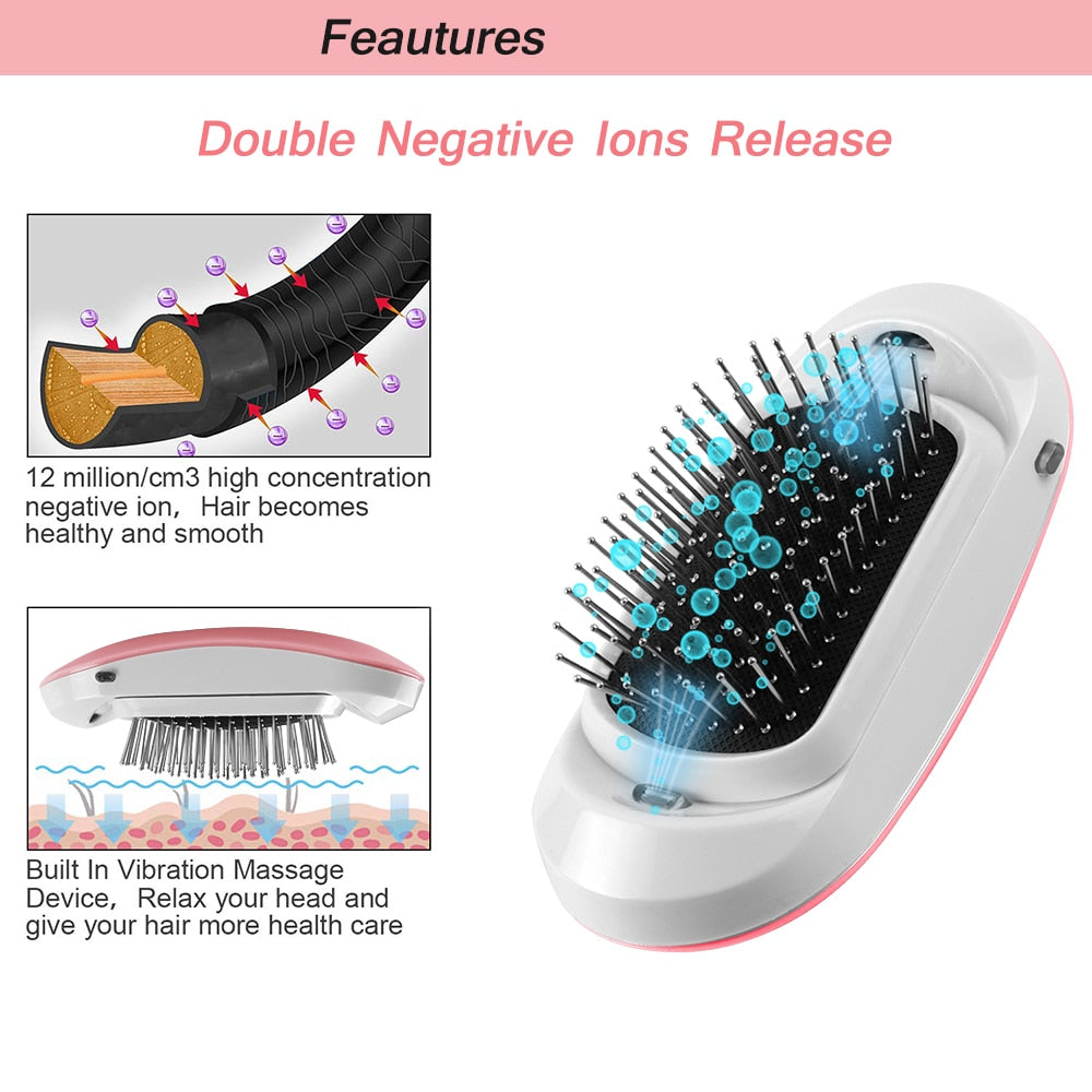 BROSSE A CHEVEUX ELECTRIQUE A IONS NEGATIFS