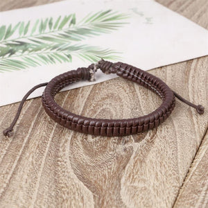 BRACELET TENDANCE EN CUIR VÉRITABLE UNISEXE