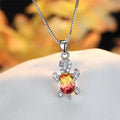 COLLIER DE TORTUE EN PIERRE ARC-EN-CIEL
