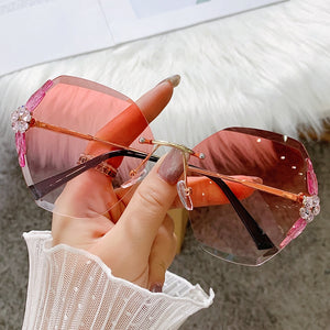 RIMLESS DIAMOND SUNGLASSES