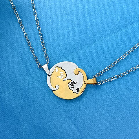 COLLIER - PENDENTIF COEUR DE COUPLE - BOSSOUASHOP
