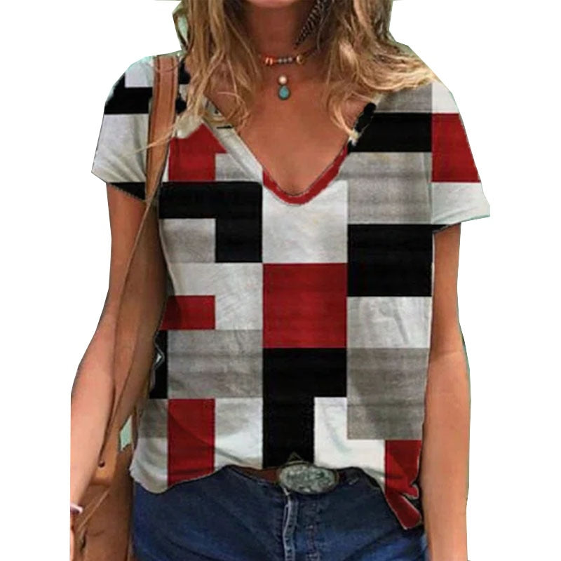 PRINTED V-NECK T-SHIRT 