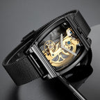 MONTRE MECANIQUE TRANSPARENTE ET AUTOMATIQUE POUR HOMMES - BOSSOUASHOP