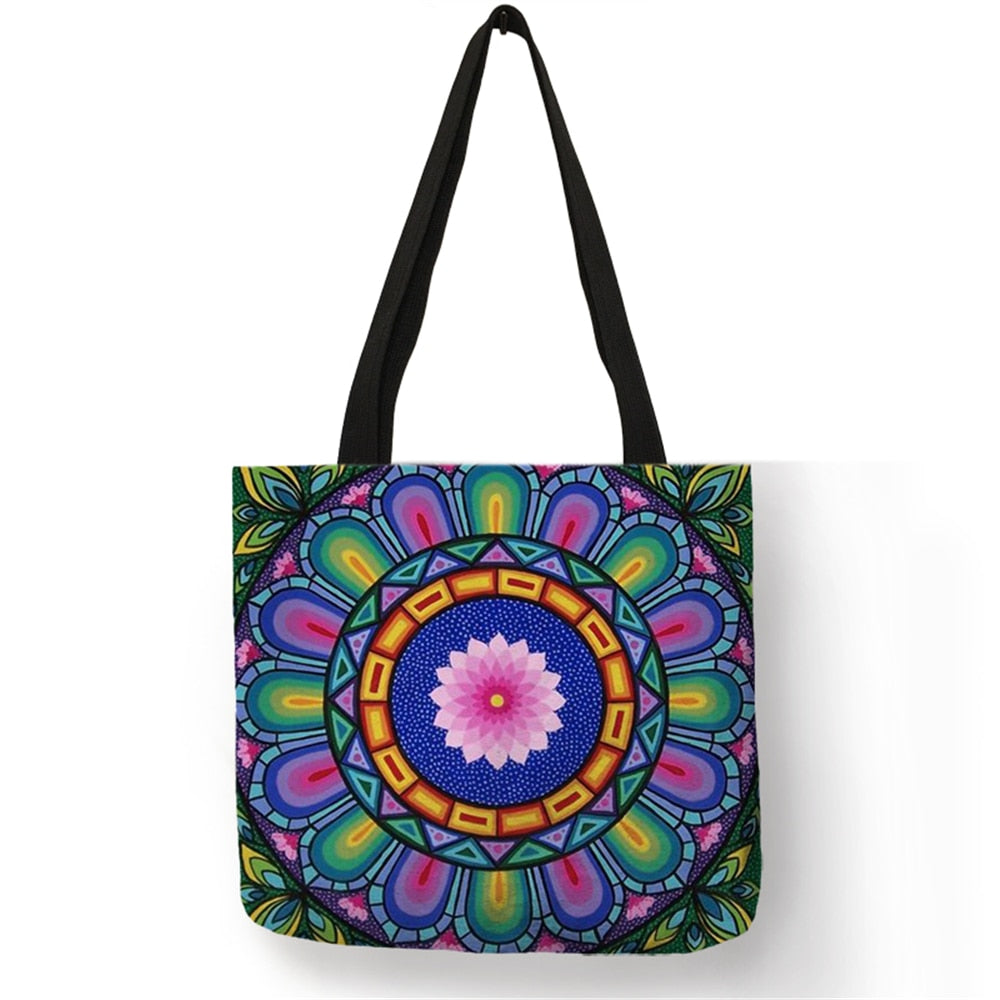 MANDALA FLOWER TOTE BAGS