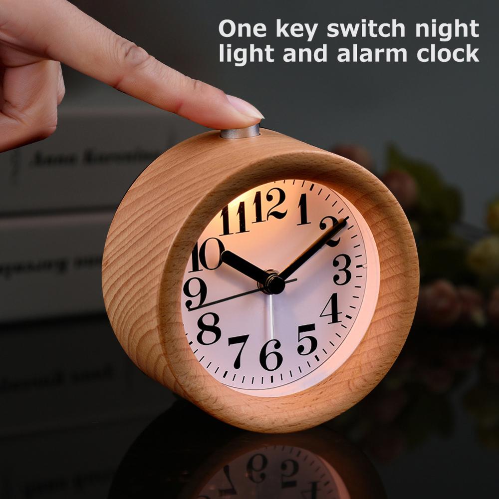 SMALL HANDMADE WOODEN ALARM CLOCK 
