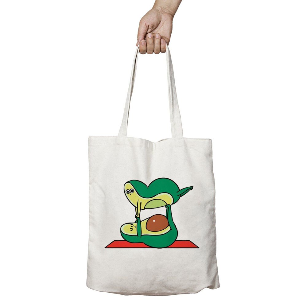 AVOCADO PRINTED CANVAS HANDBAG 