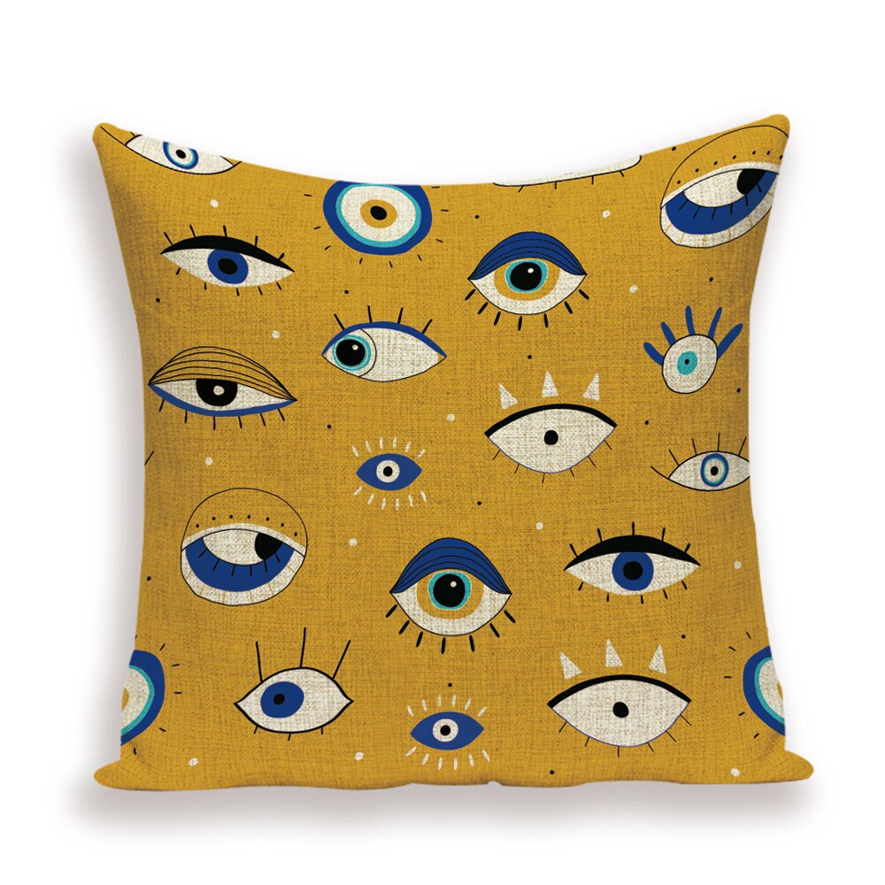 ABSTRACT CUSHION COVER, GEOMETRIC PATTERNS. 