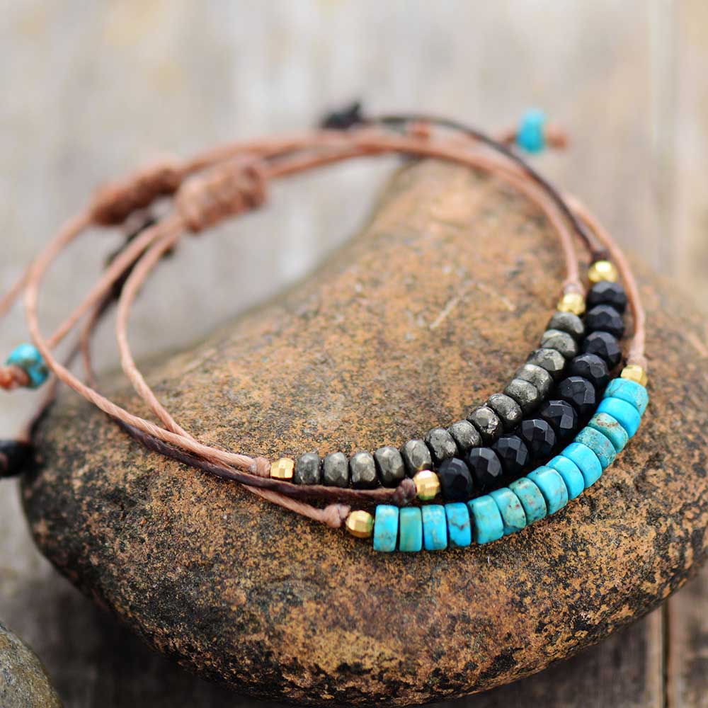 BRACELETS D'AMITIÉS EN PERLES NATURELLES POUR FEMMES - BOSSOUASHOP