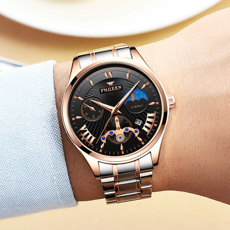 MONTRE À QUARTZ AVEC CADRAN LUMINEUX