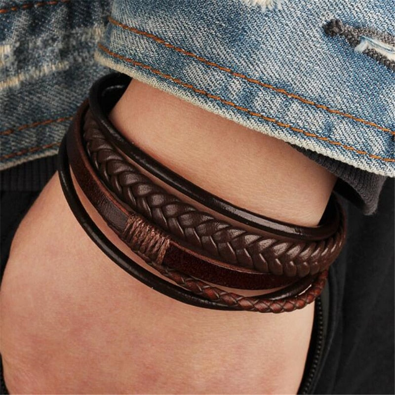 UNISEX GENUINE LEATHER FASHION BRACELET 