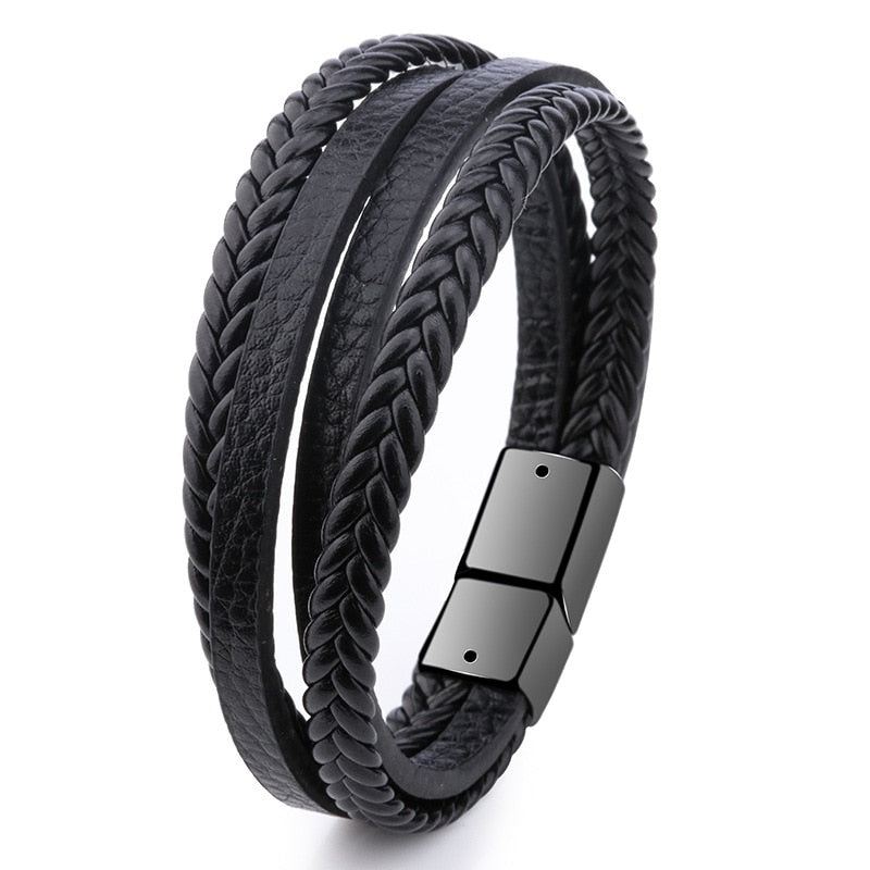 UNISEX GENUINE LEATHER FASHION BRACELET 
