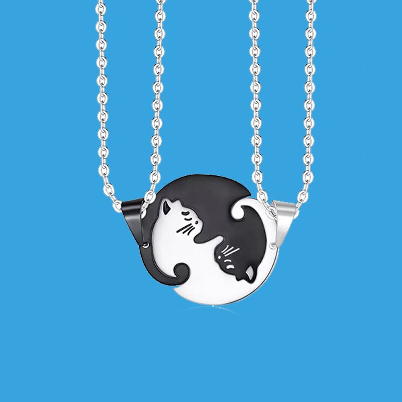 COLLIER - PENDENTIF COEUR DE COUPLE - BOSSOUASHOP