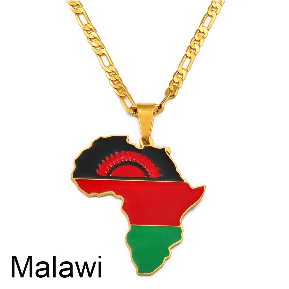 PENDENTIF A MOTIF DE CARTE D'AFRIQUE - BOSSOUASHOP