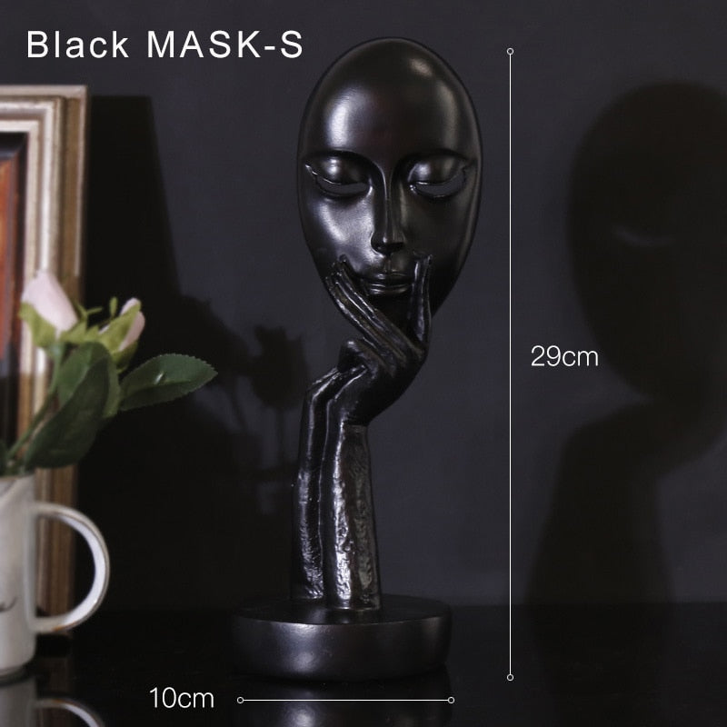 ABSTRACT RESIN MASK FIGURINES
