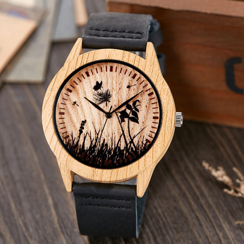 MONTRE -BRACELET EN BOIS IMITATION CERF-UNISEXE - BOSSOUASHOP