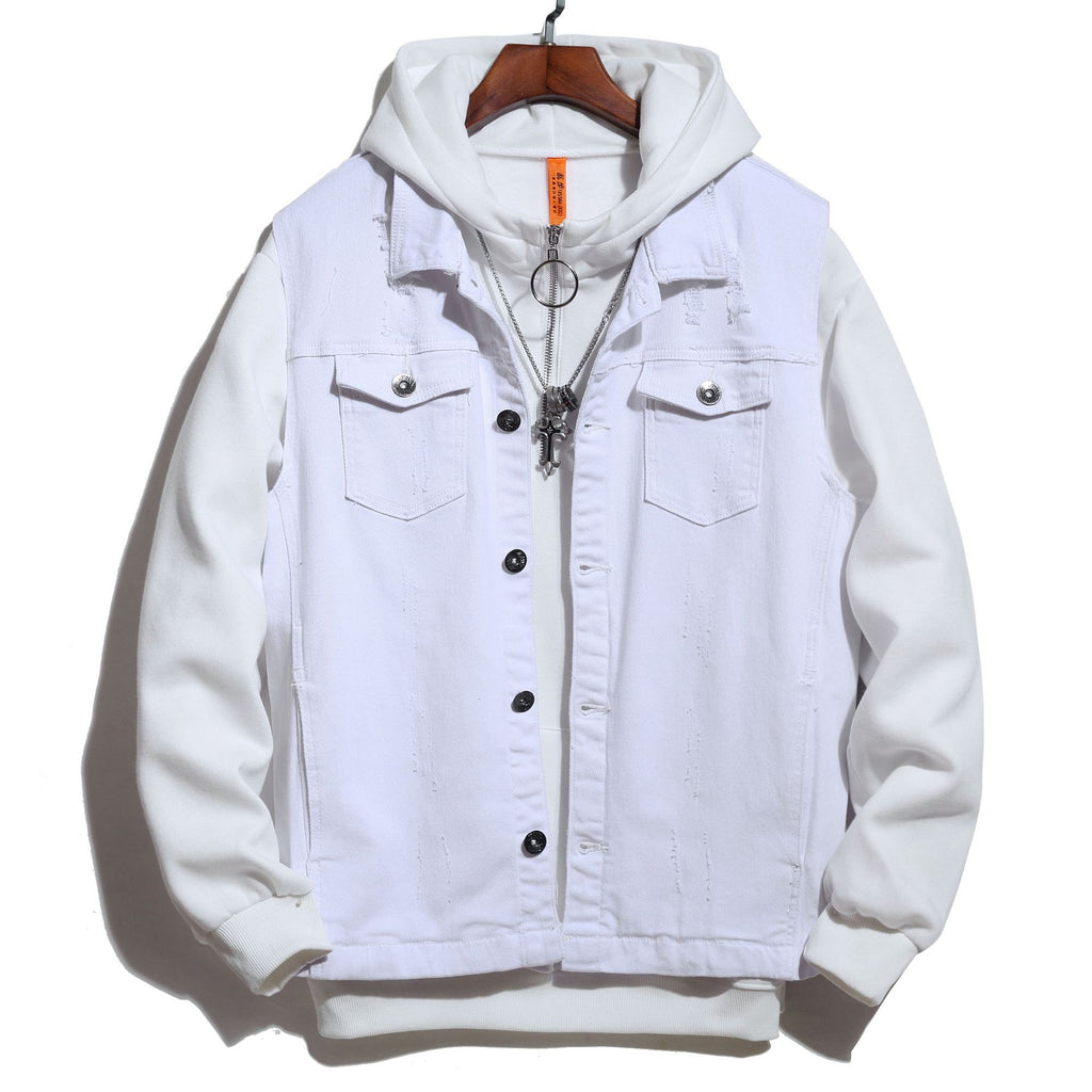 VESTE EN JEAN BICOLORE