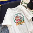 CAT NOODLE PRINTED T-SHIRT 