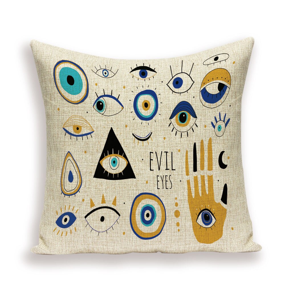 ABSTRACT CUSHION COVER, GEOMETRIC PATTERNS. 