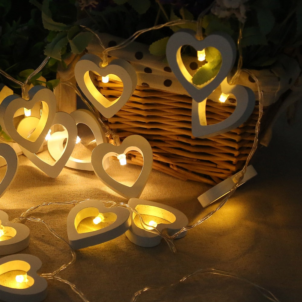 GUIRLANDE 10 LUMIÈRES EN BOIS