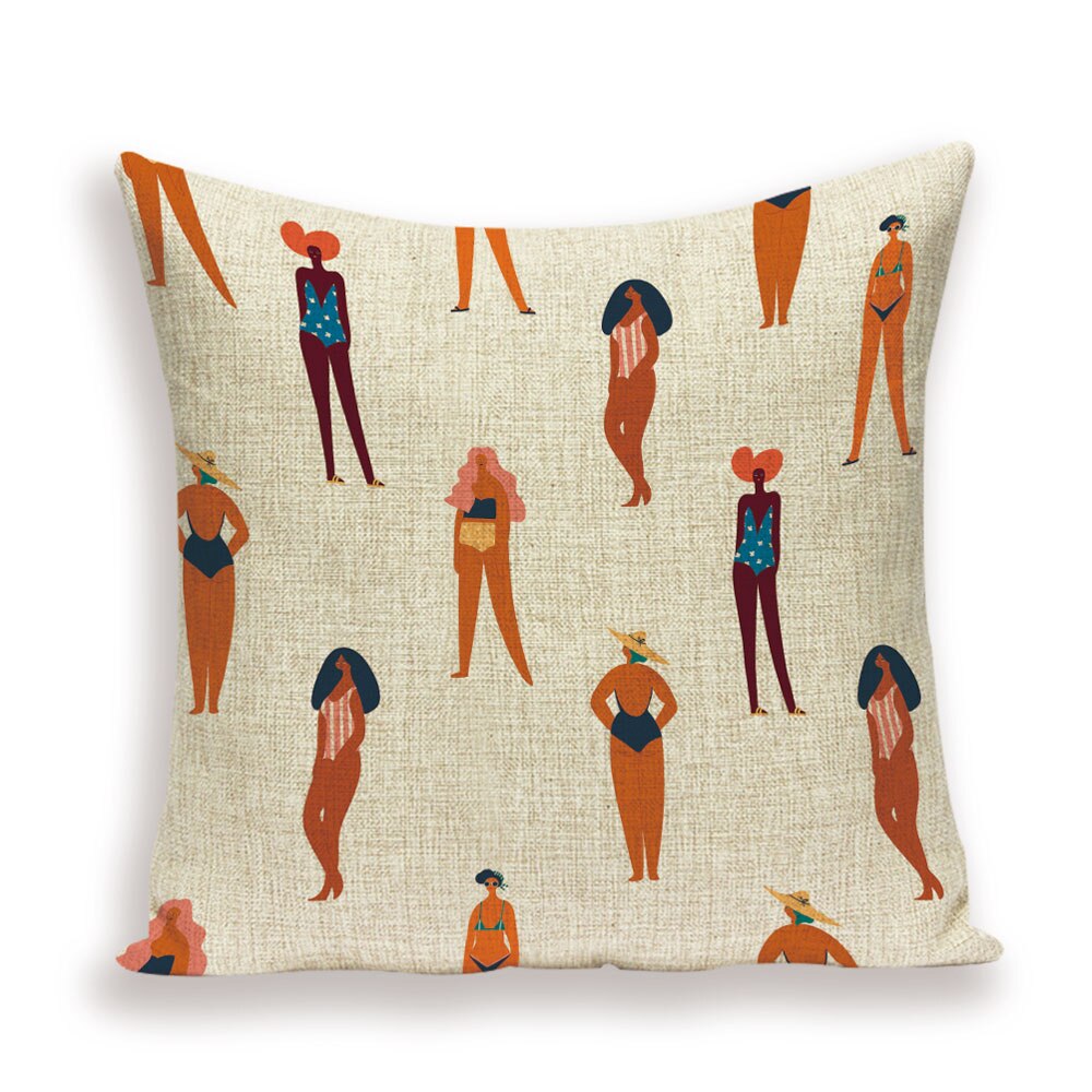 ABSTRACT CUSHION COVER, GEOMETRIC PATTERNS. 