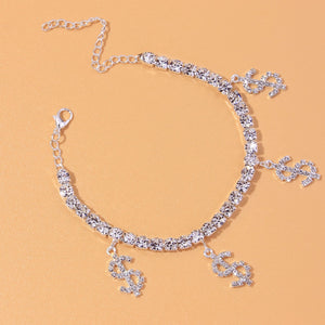 BRACELET DE CHEVILLE EN STRASS - BOSSOUASHOP