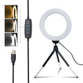 ANNEAU LUMINEUX LED 16cm AVEC TRÉPIED 6 POUCES