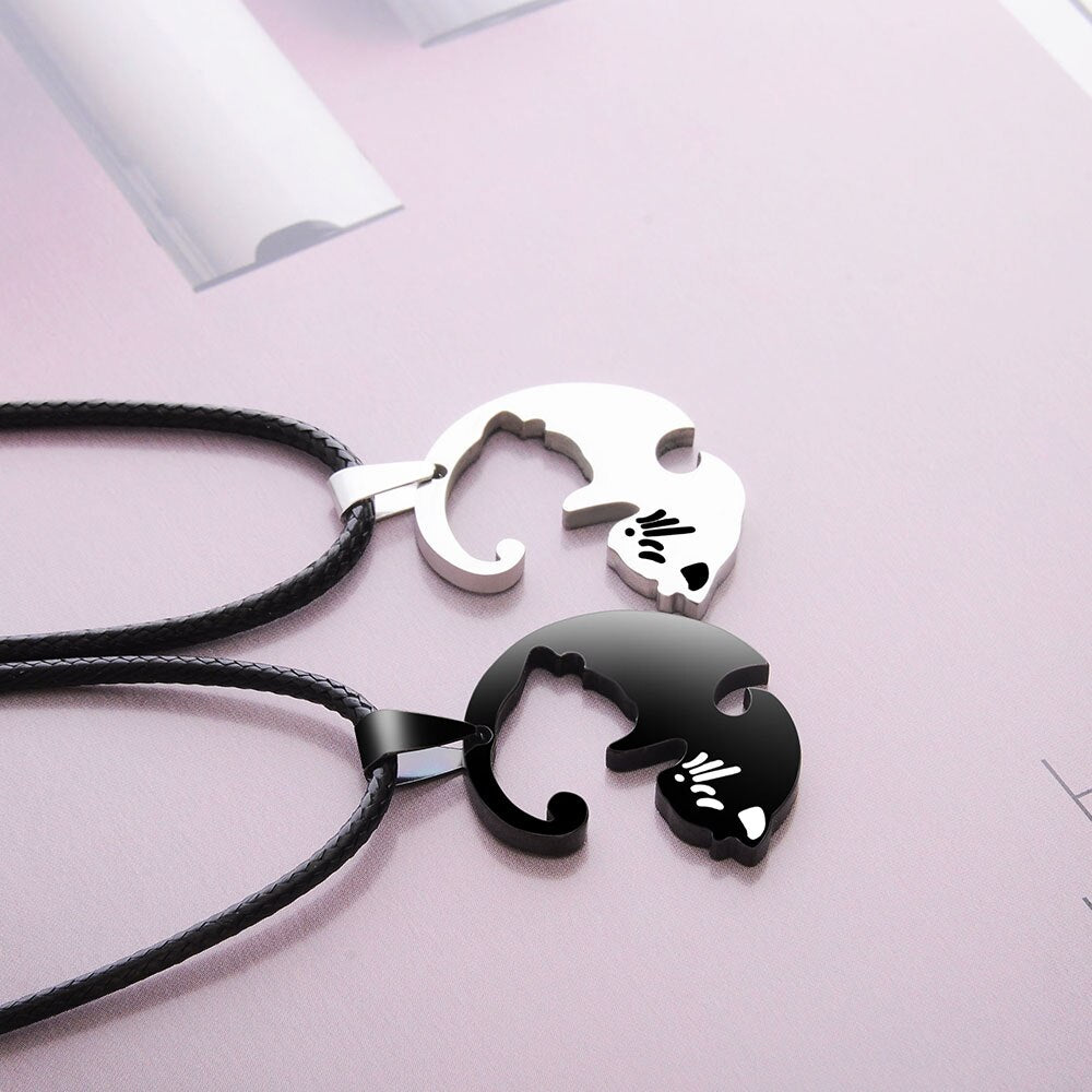 COLLIER - PENDENTIF COEUR DE COUPLE - BOSSOUASHOP