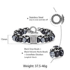 NATURAL MAP STONE BEADED BRACELET