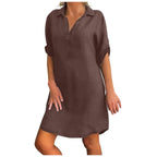 CHEMISE LONGUE EN LIN ET COTON - BOSSOUASHOP