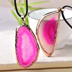 PENDENTIFS EN AGATE DE CRISTAL NATUREL - BOSSOUASHOP