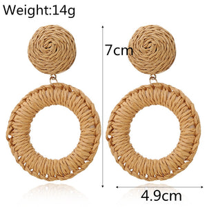 RATTAN KNITTED EARRINGS