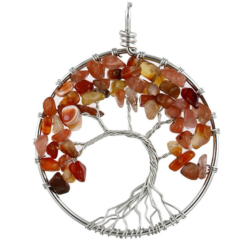 COLLIERS AVEC PENDENTIF EN PIERRES NATURELLES