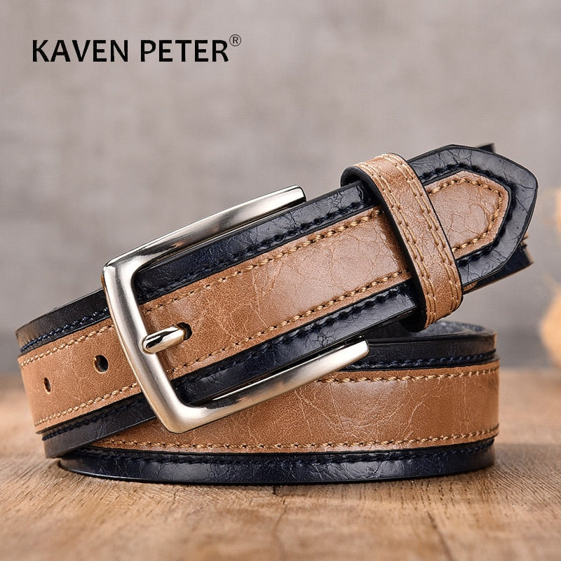 CEINTURE DE STYLISTE EN CUIR PU POUR HOMMES