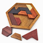 HEXAGONAL WOODEN PUZZLE 