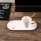 ENSEMBLE DE TASSES ET SOUCOUPES À CAFÉ AVEC BOÎTE CADEAU