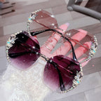RIMLESS DIAMOND SUNGLASSES