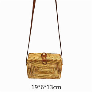 SAC À BANDOULIÈRE VINTAGE  EN ROTIN - BOSSOUASHOP