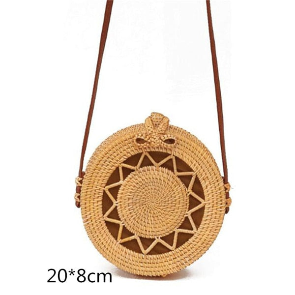SAC À BANDOULIÈRE VINTAGE  EN ROTIN - BOSSOUASHOP